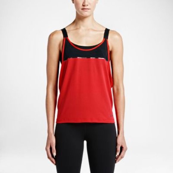 Nike Tops - Nike Women's 2-in-1 Woven Tank Top w/ Sports Bra